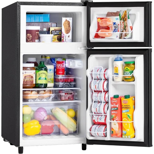 XMSJ 3.5 Cu Ft Mini Fridge – 7 Level Adjustable Thermostat