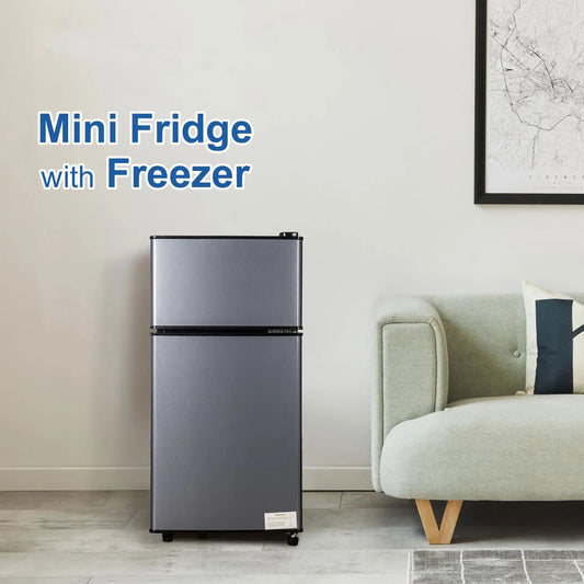 Krib Bling Mini Fridge with Freezer – Energy Saving Design