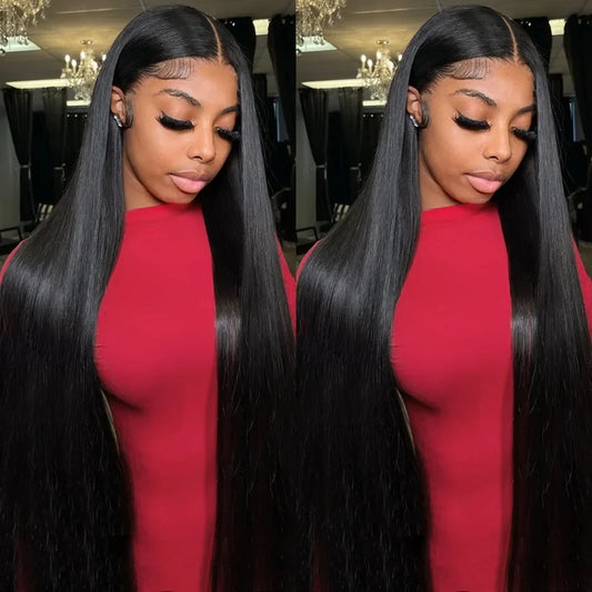 Glueless Bone Straight 4X4 HD Lace Frontal Wig 13X6 13X4 Black Lace Front Human Hair 5X5 Natural Brazilian Transparent Wigs