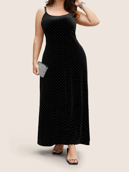 Plus Size Floral Maxi Dress – Elegant Ruffle Sleeves
